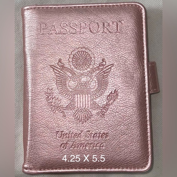 Passport and Cards Holder Pink Folding Wallet Compact Travel Accessor - Picture 3 of 3